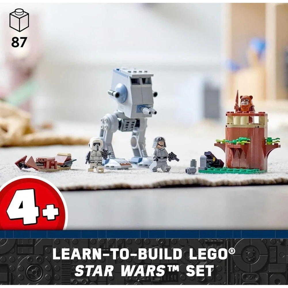 NWT/SEALED LEGO Star Wars AT-ST 75332 Wicket Ewok Scout Trooper 87 Pc